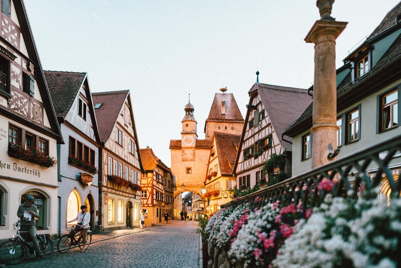 budget travel in Europe cobblestone street